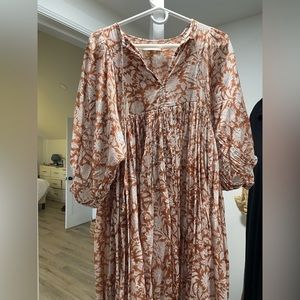 Daughters of India MIDI dress in brown